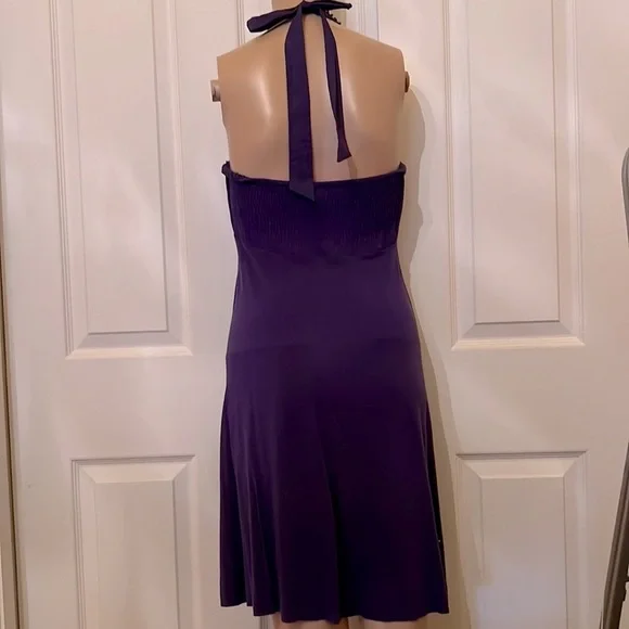 COPY - Free People purple halter dress metal beads and chain detail on bodice. … - Picture 3 of 4